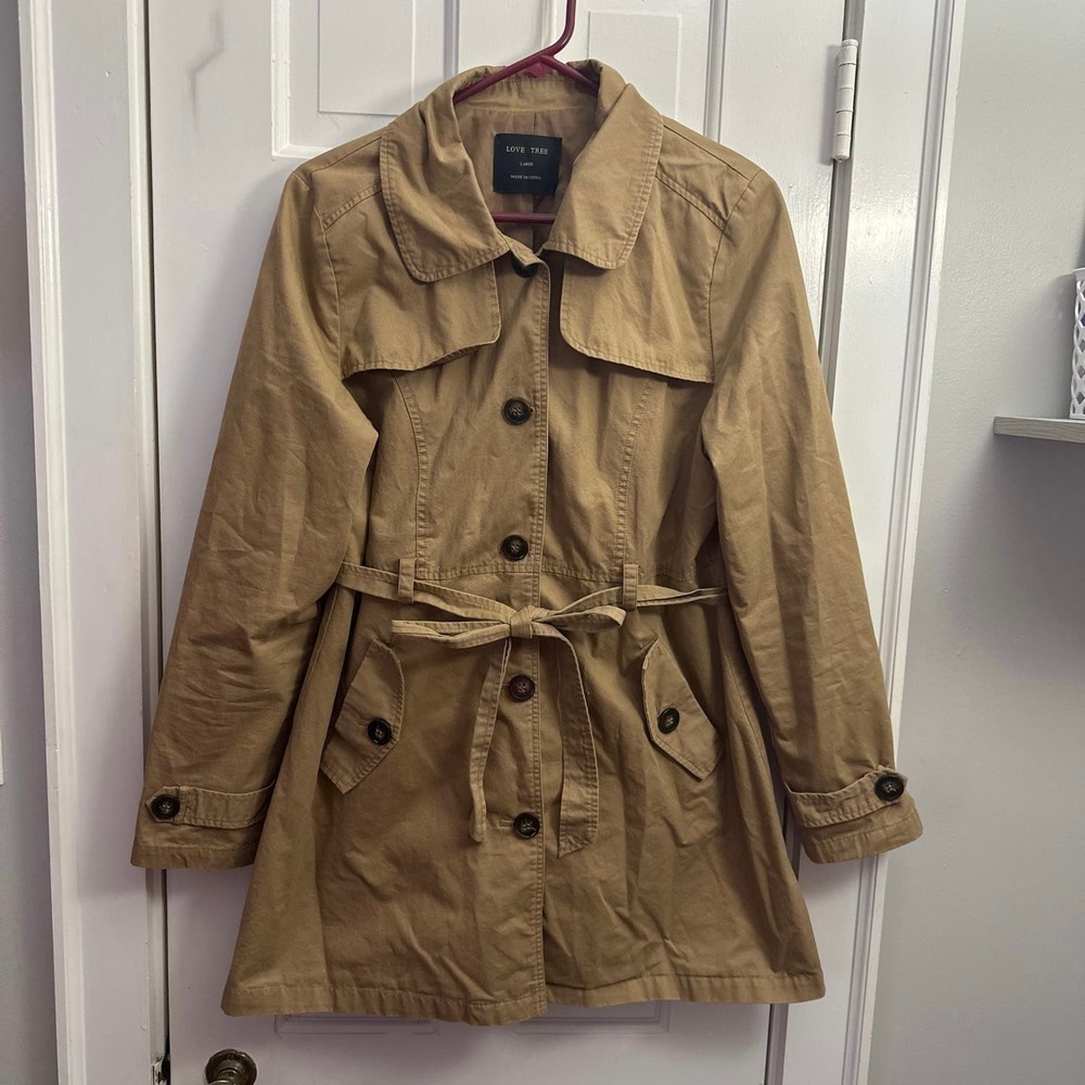 Love tree trench coat